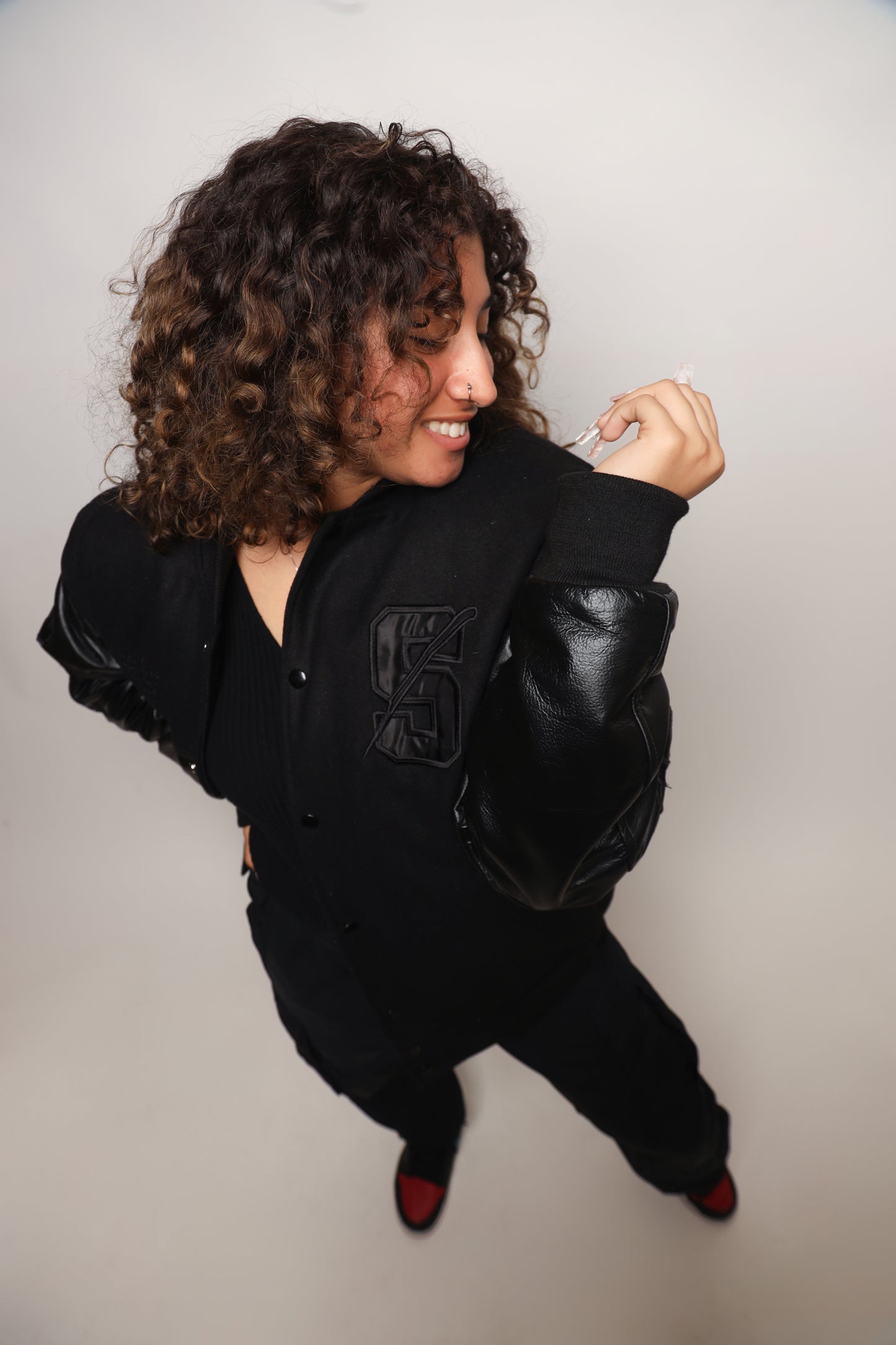 Black Harmony Varsity Letterman